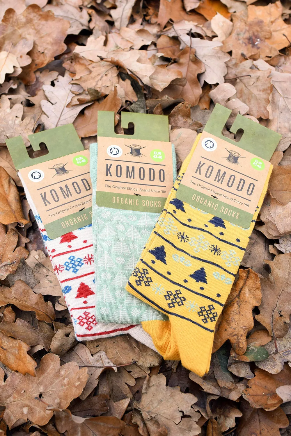 KOMODO XMAS TREES Socken 3er-Pack Bio-Baumwolle