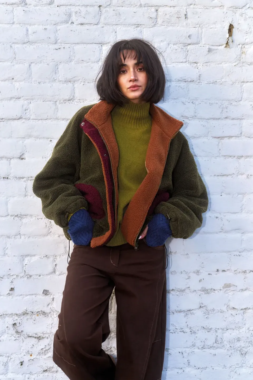 Komodo Lydia Fleecejacke Khaki Recycling