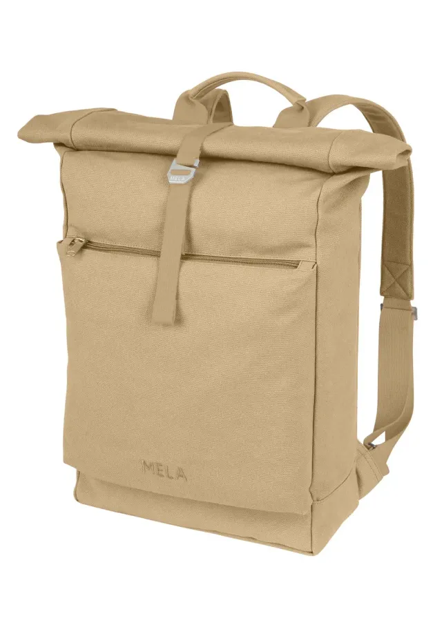 MELA AMAR Rucksack all black Bio-Canvas 15+5 L