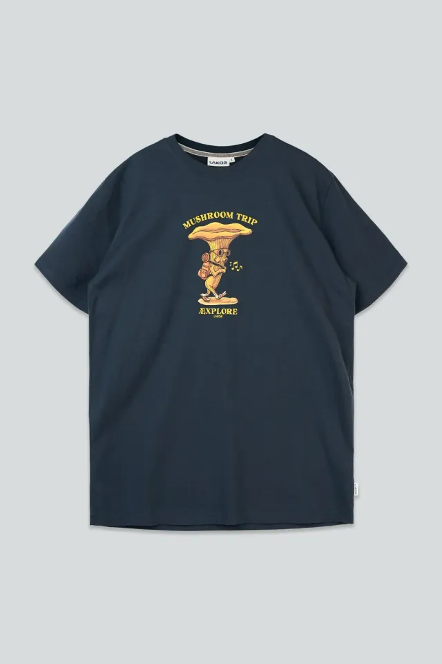 LAKOR Mushroom Trip T-Shirt Blueberry Bio-Baumwolle