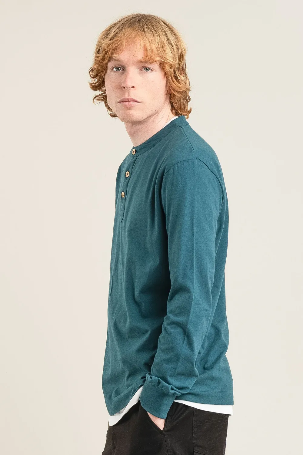 Komodo Arlo Langarmshirt Bio-Baumwolle Petrol