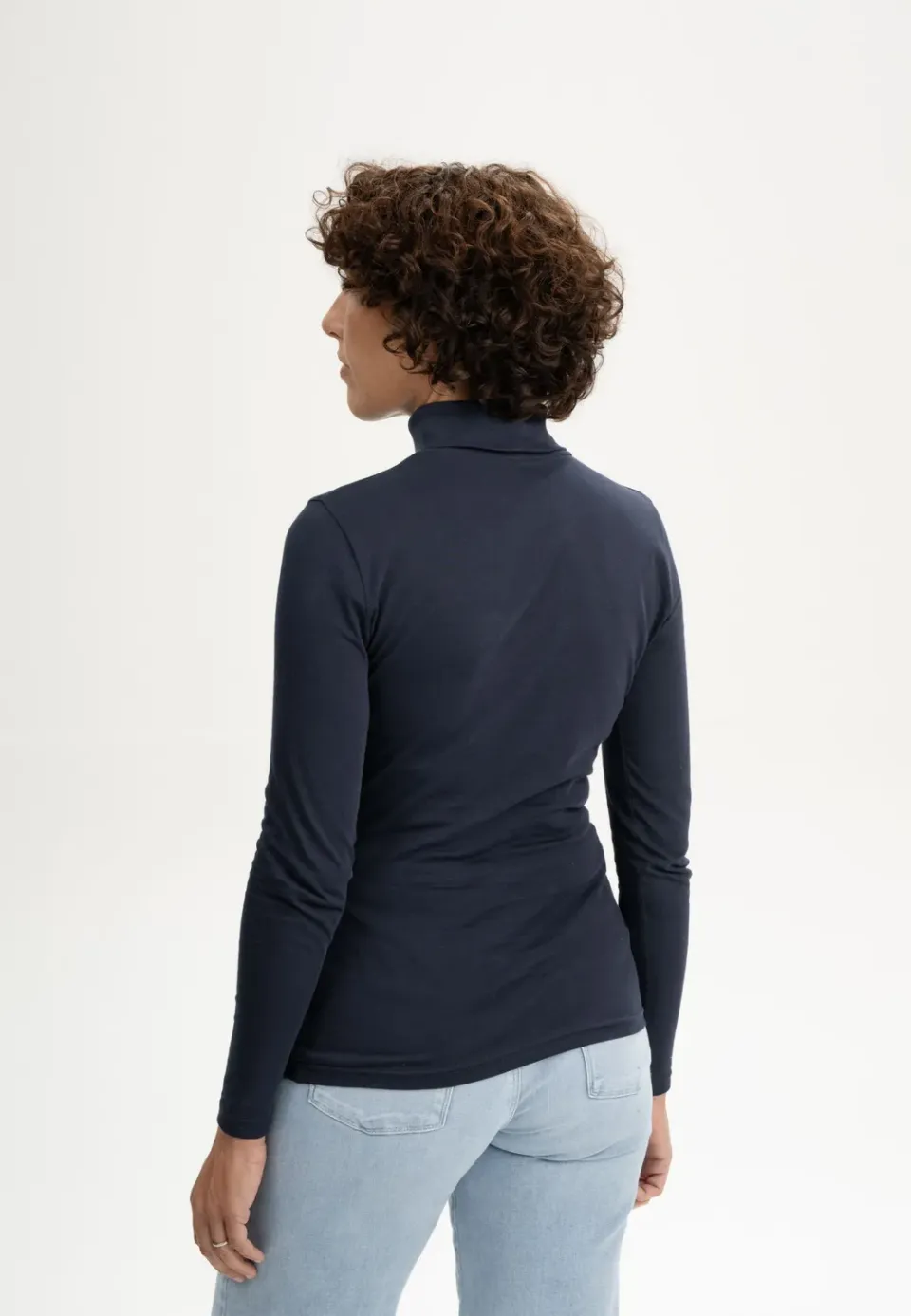 MELA ANCHAL Turtleneck Shirt schwarz Bio-Baumwolle