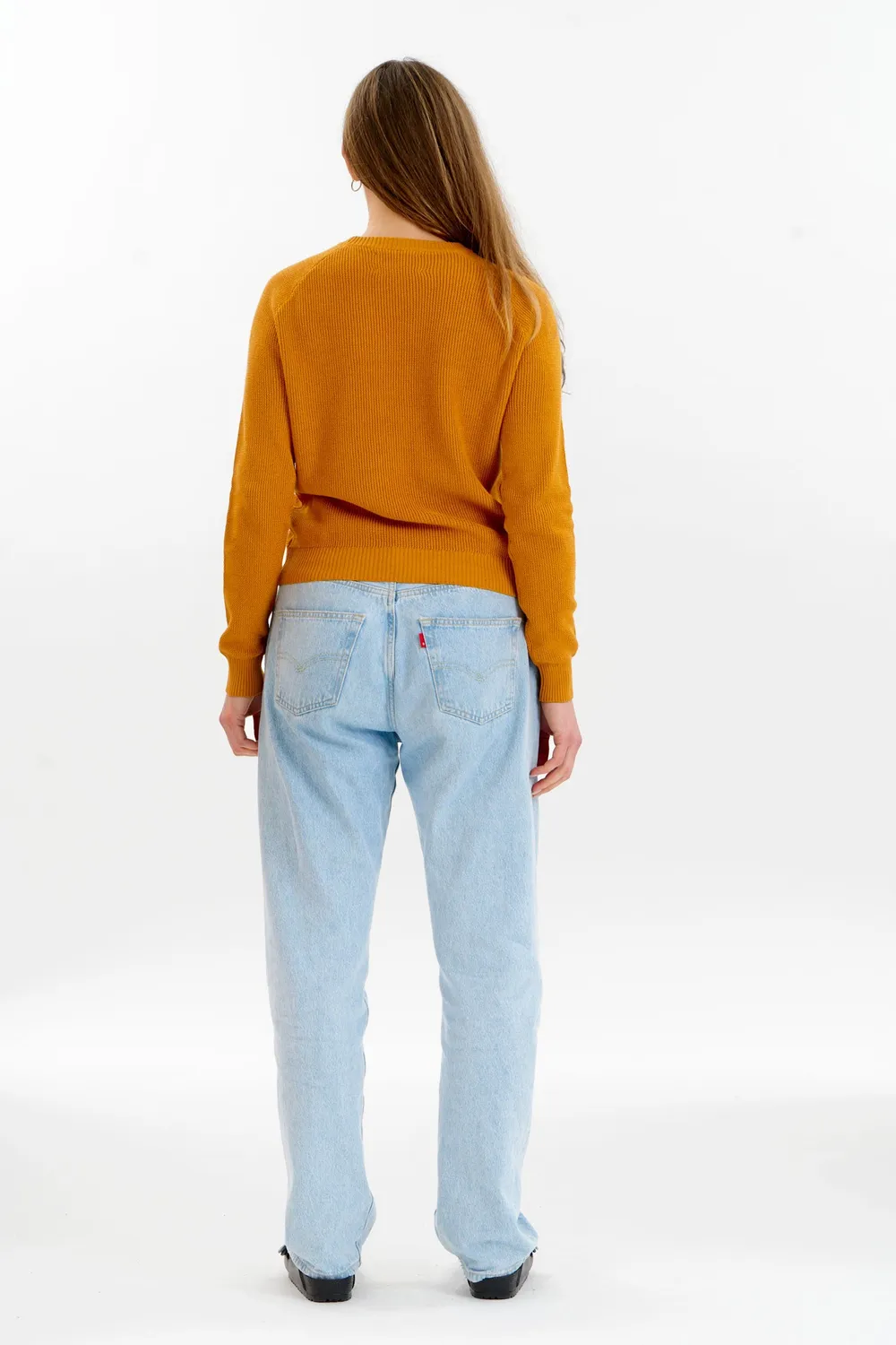 KOMODO FOG Pullover Damen senf Bio-Baumwolle
