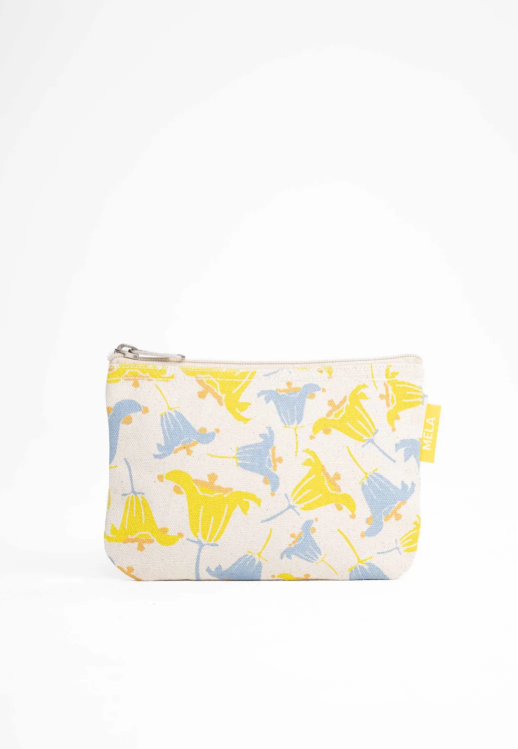 MELA Kleine Kosmetiktasche greige candy grid Baumwolle