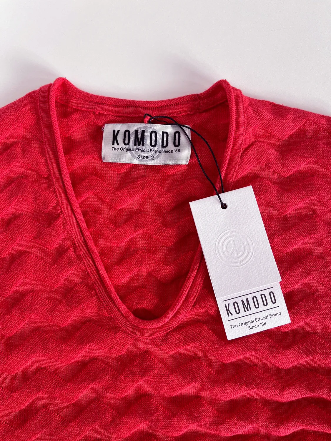 KOMODO POLLY Top Pink Bio-Baumwolle Streifen