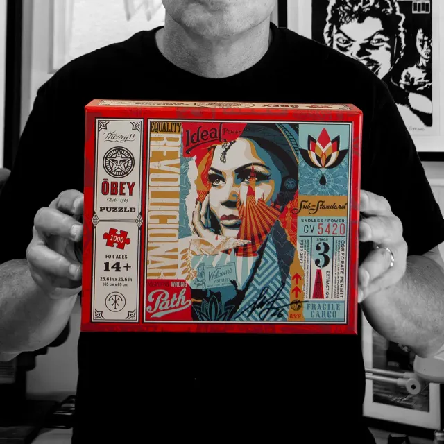 Obey Jigsaw Puzzle 1000 Teile bunt signierte Box