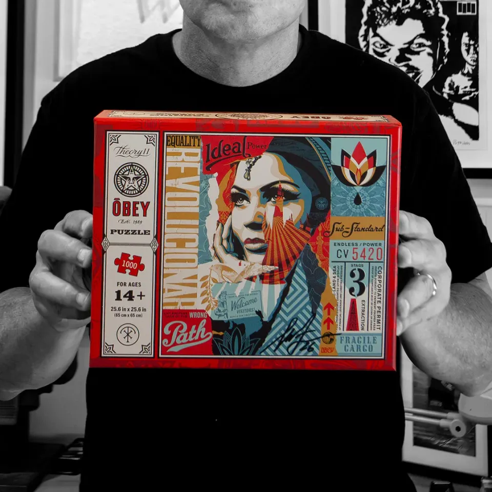 Obey Jigsaw Puzzle 1000 Teile bunt signierte Box