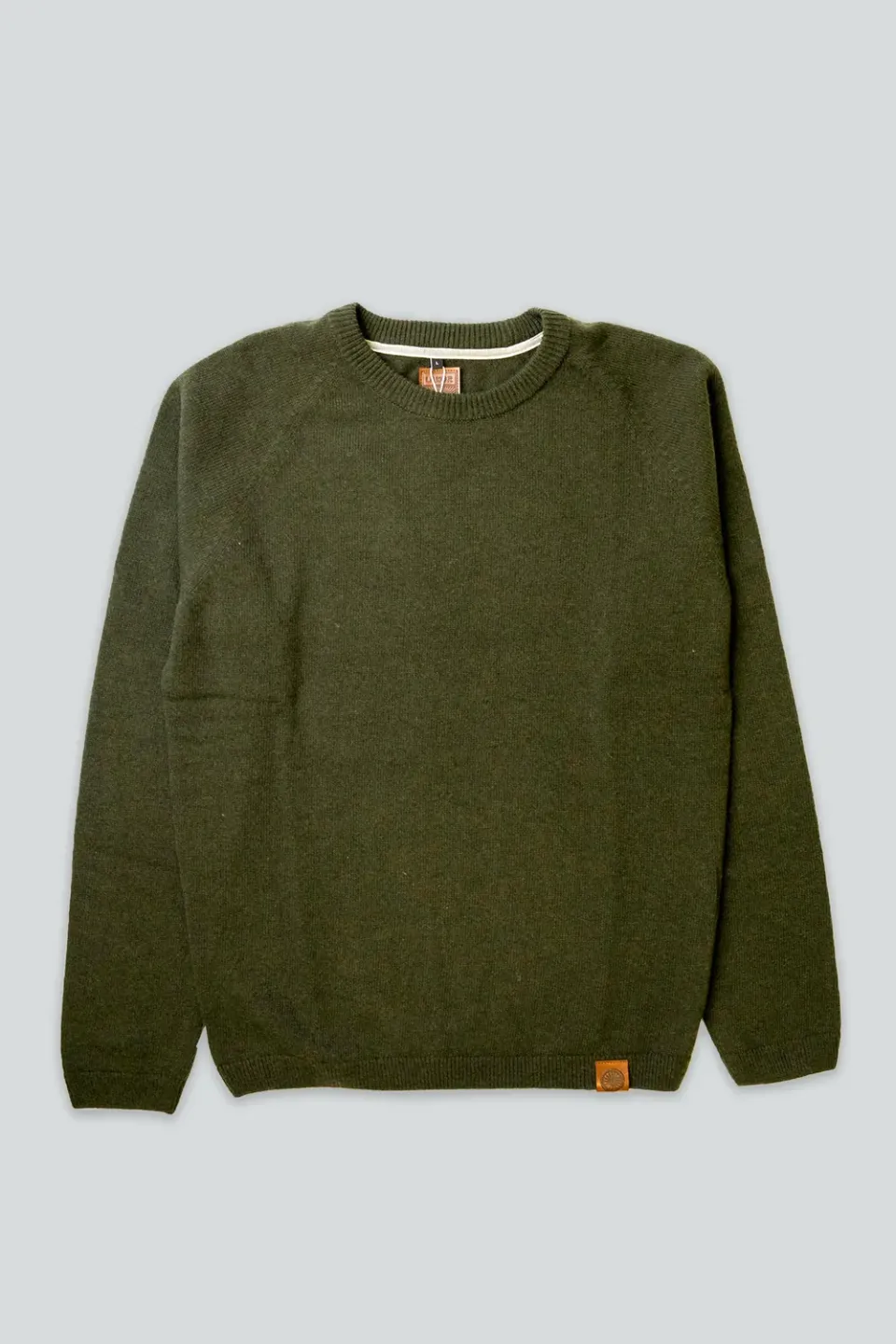 LAKOR Topknot Strickpullover Green Schurwolle