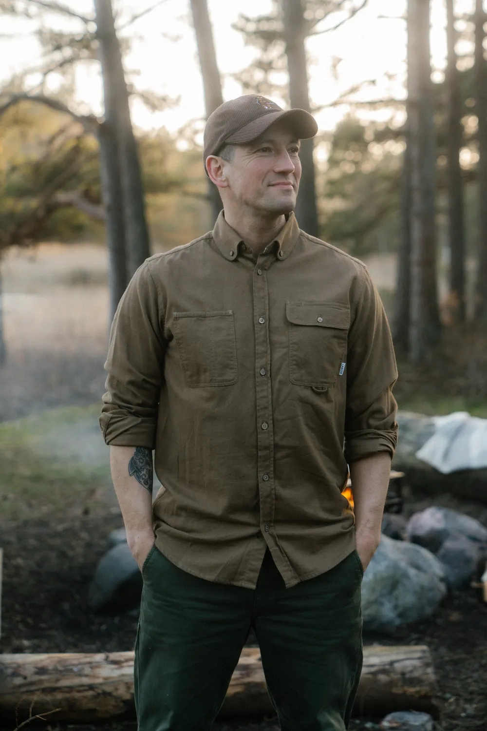 LAKOR Moleskin Shirt Hemd Kangaroo Bio-Baumwolle Brusttaschen