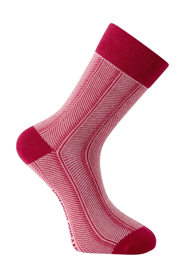 Komodo Herringbone Socken Rose Bio-Baumwolle