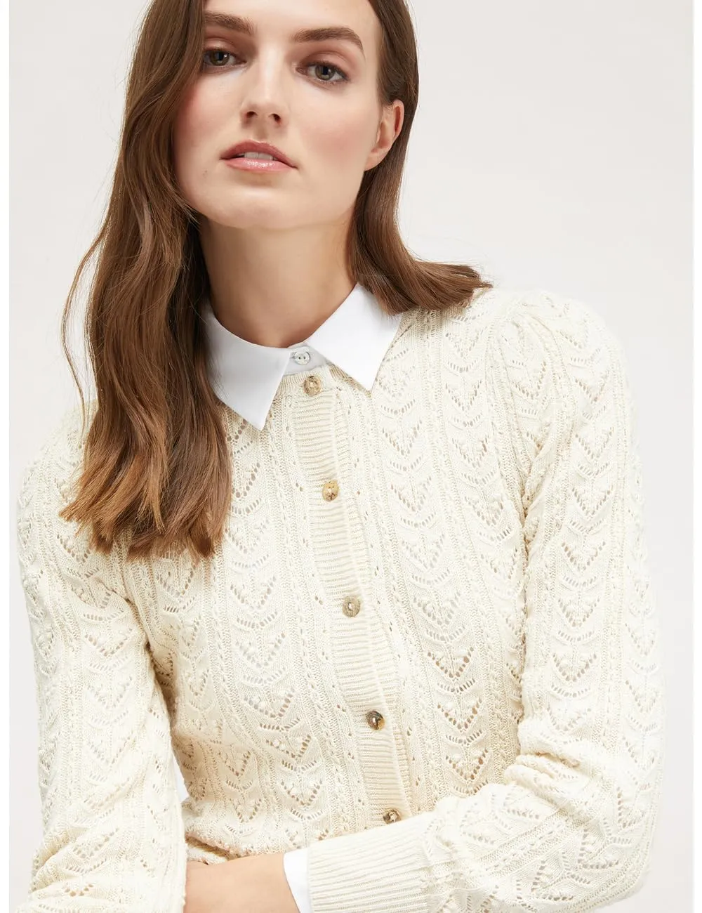 Motivi Cardigan Damen kurz mit Lochmuster