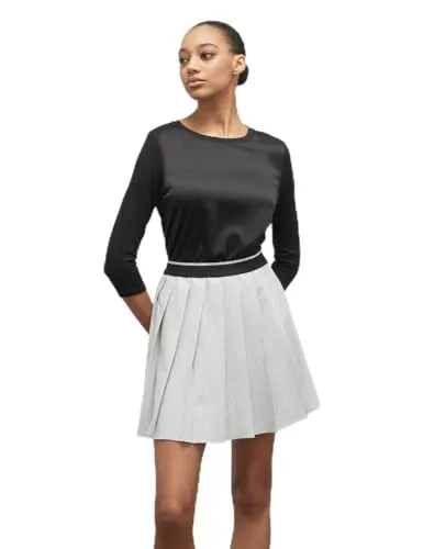 Motivi Basic-T-Shirt Zwei Materialien Shirt Satin