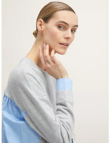 Motivi Sweatshirt kombiniert Popeline Baumwolle