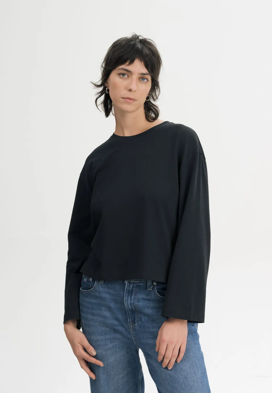 MELA SANGEETHA Langarmshirt navy birke gestreift