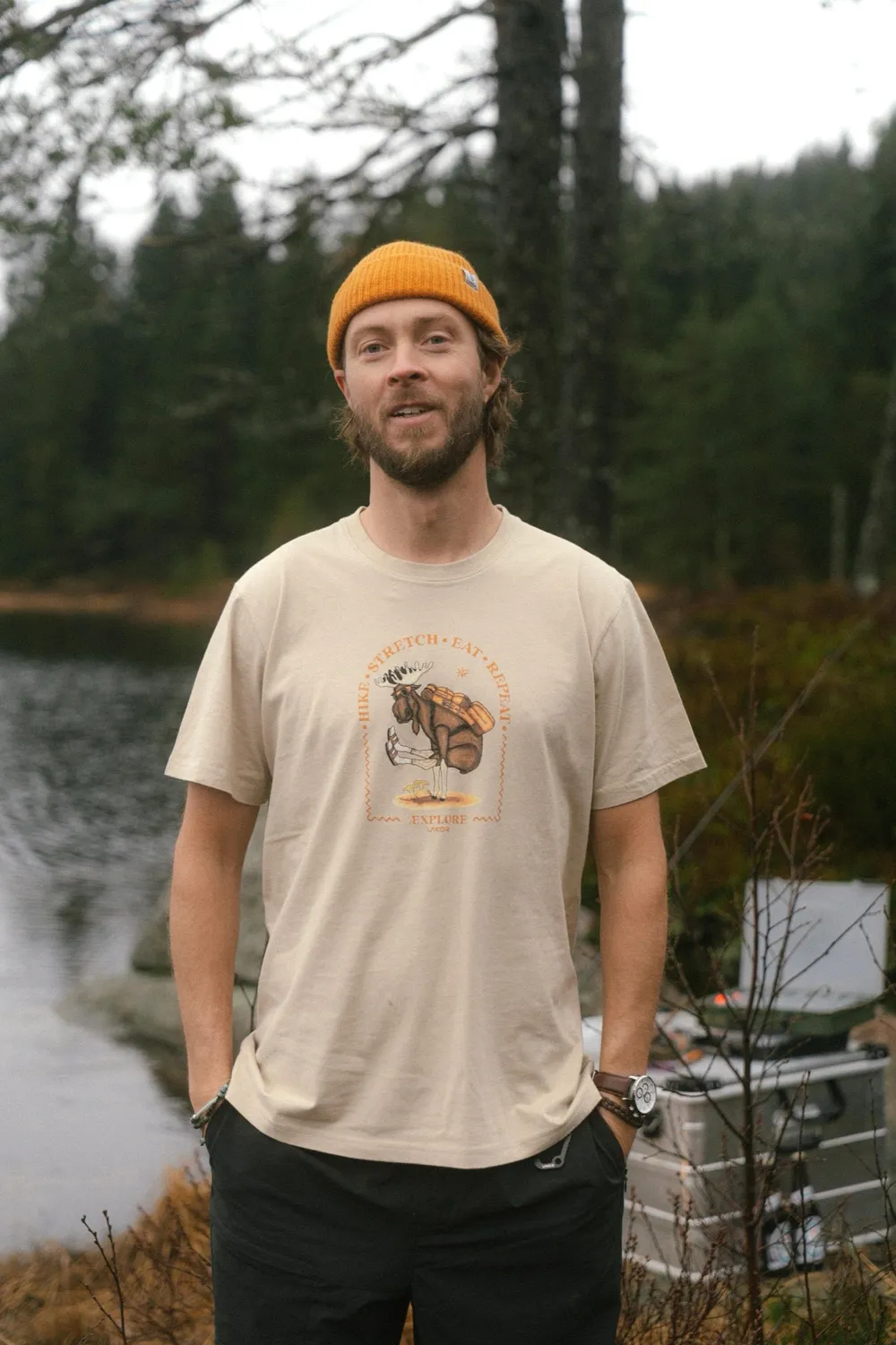 LAKOR Hike Stretch T-Shirt White Pepper Bio