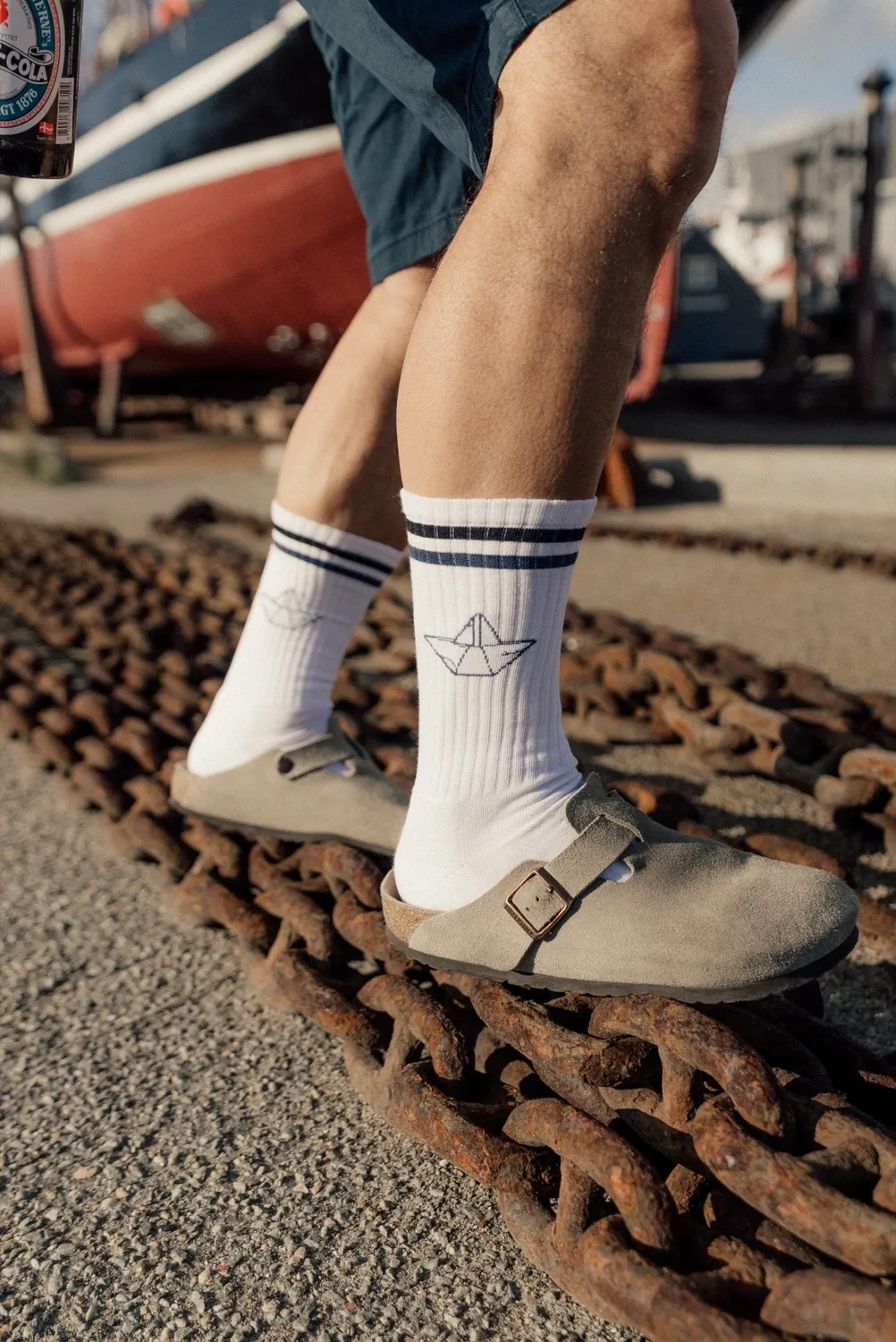 LAKOR Paper Hat Tennissocken Weiß Bio-Baumwolle