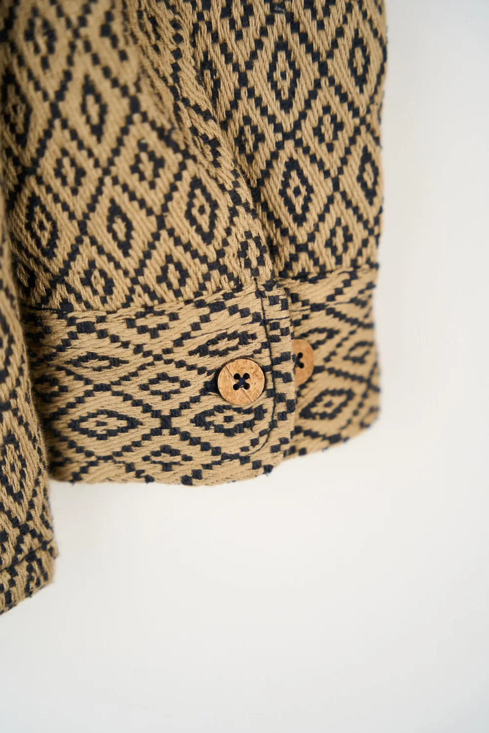 LAKOR Net Fix Jacquard Jacke Blau Bio-Baumwolle