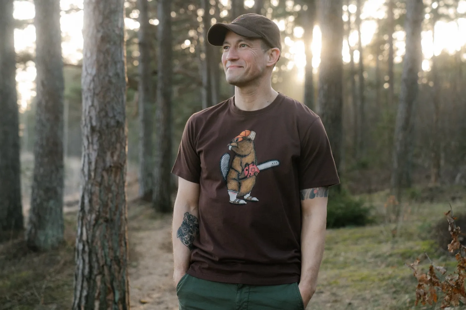 LAKOR Beaver Timber Cord Cap Chocolate Brown