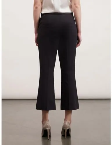 Motivi Kick-Flare-Hose Uni Stoffhose Baumwolle