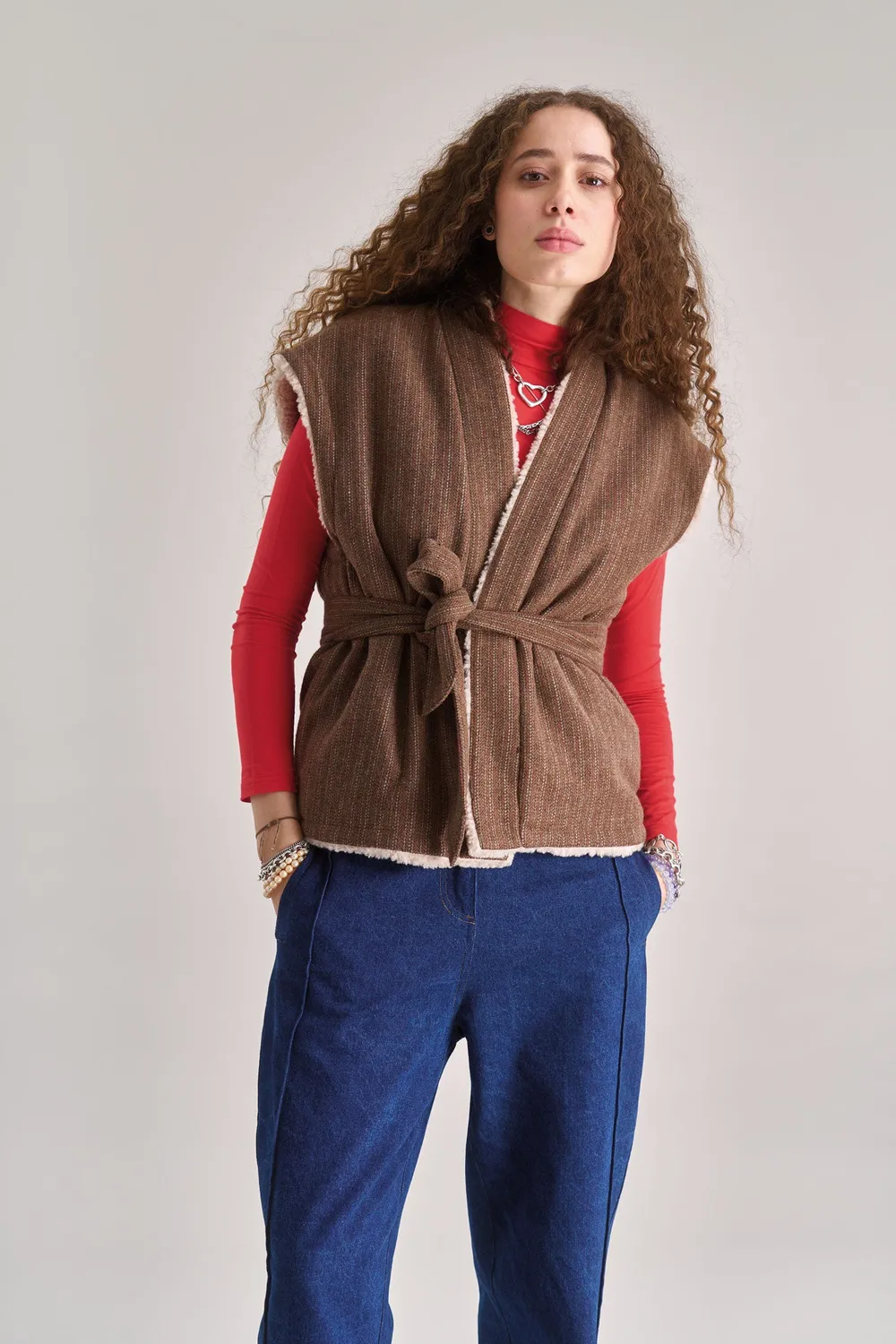 Komodo Georgie Weste Damen Sand Gr. 38 Recycling Fleece