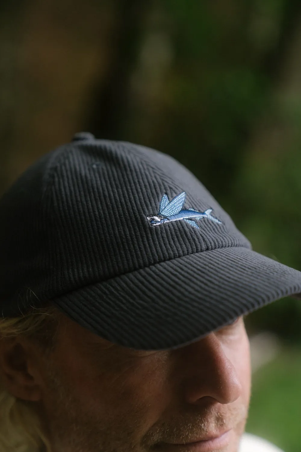 LAKOR Fly Fish Cord Cap Denim Blue recycelt