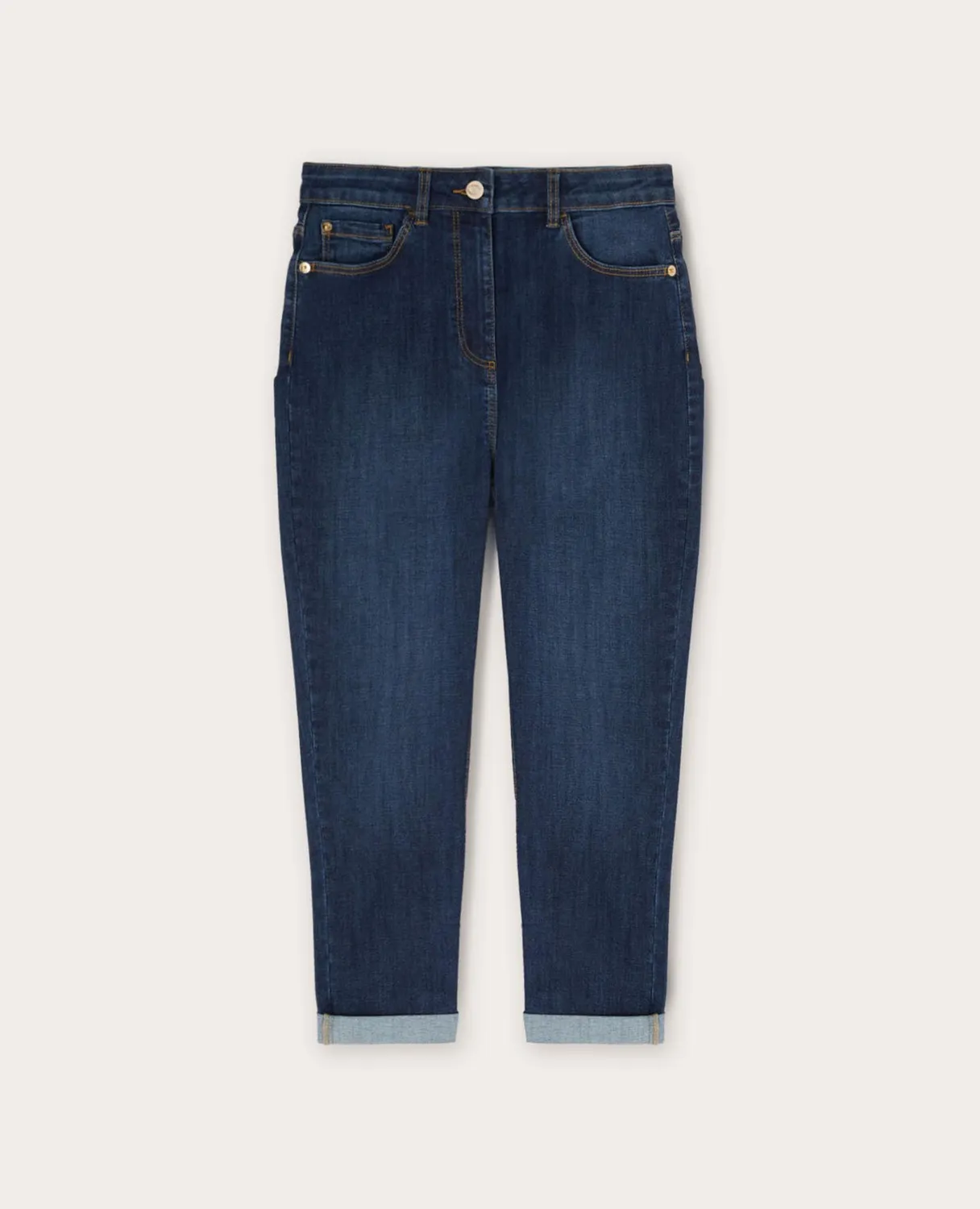Motivi Bella Relaxed-Fit Jeans mittelblau hohe Taille
