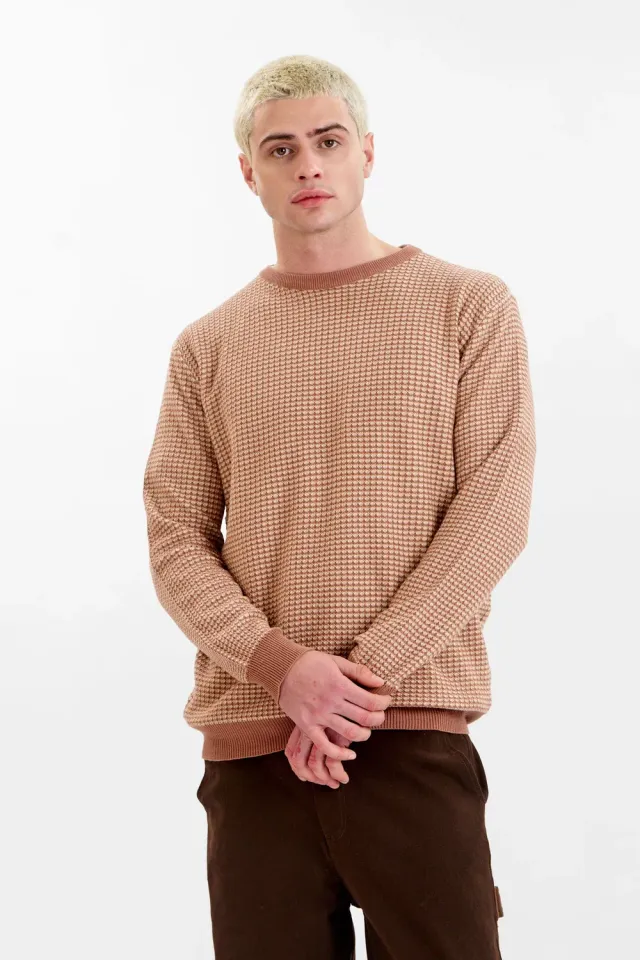 Komodo Hasan Pullover Bio-Baumwolle Coffee Herren
