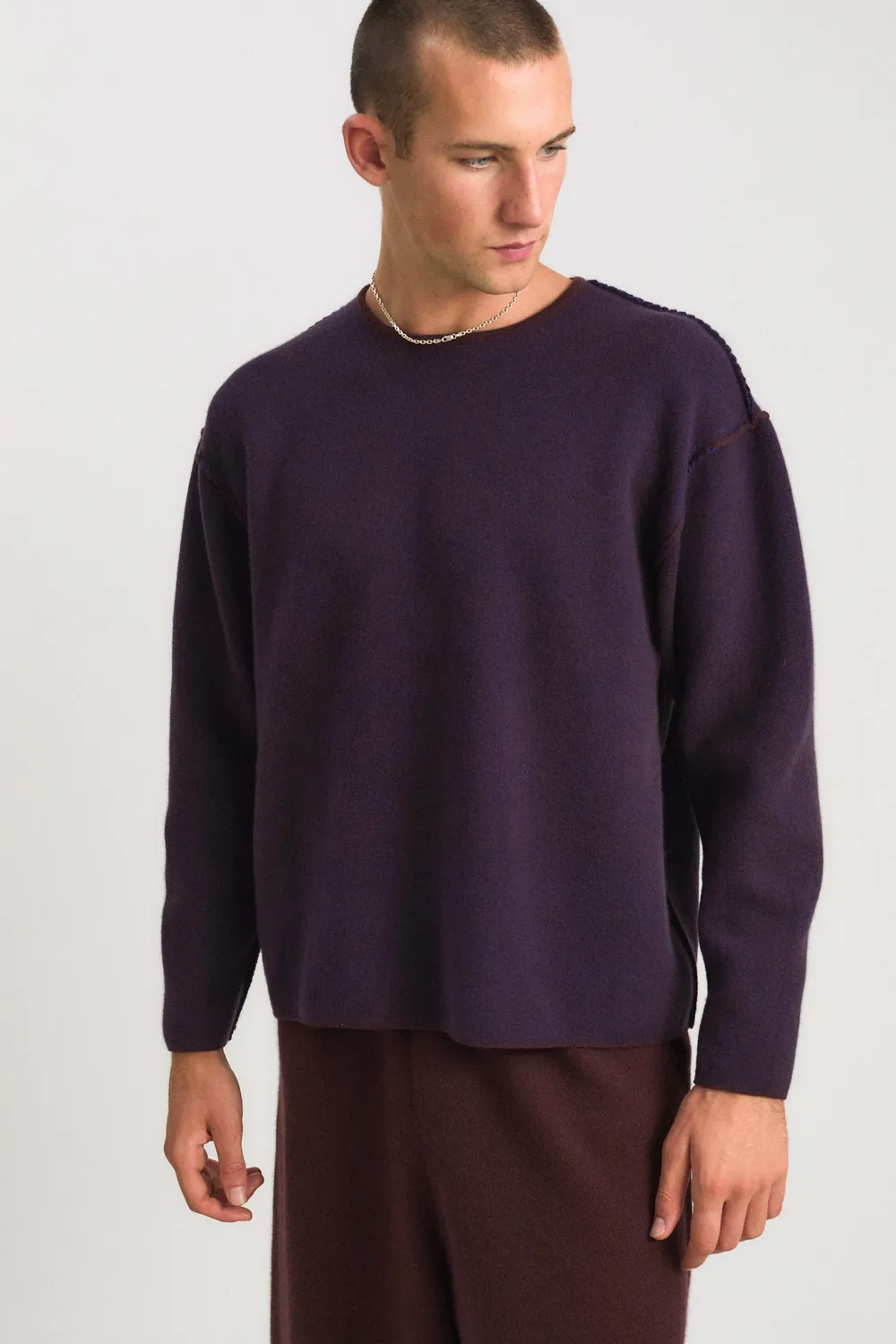 Oyuna Axa Pullover Carob Ink Jacquard