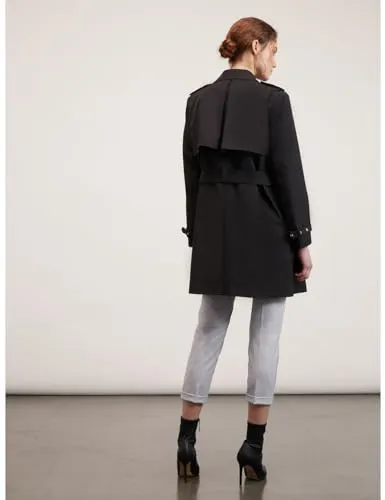 Motivi Trenchcoat mittellang schwarz Größe 44