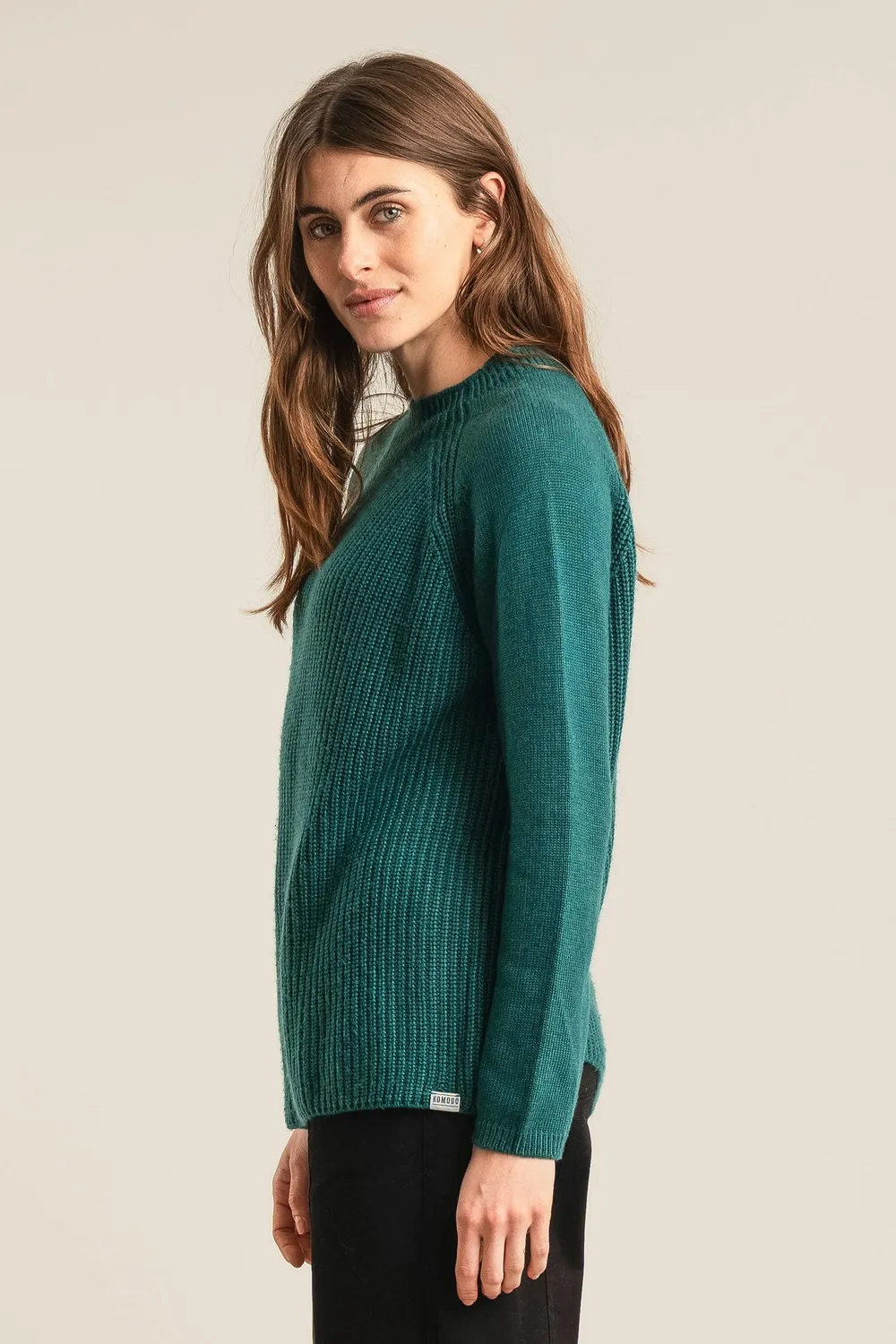 KOMODO KATTY Pullover Ivy Green Merino reine Wolle