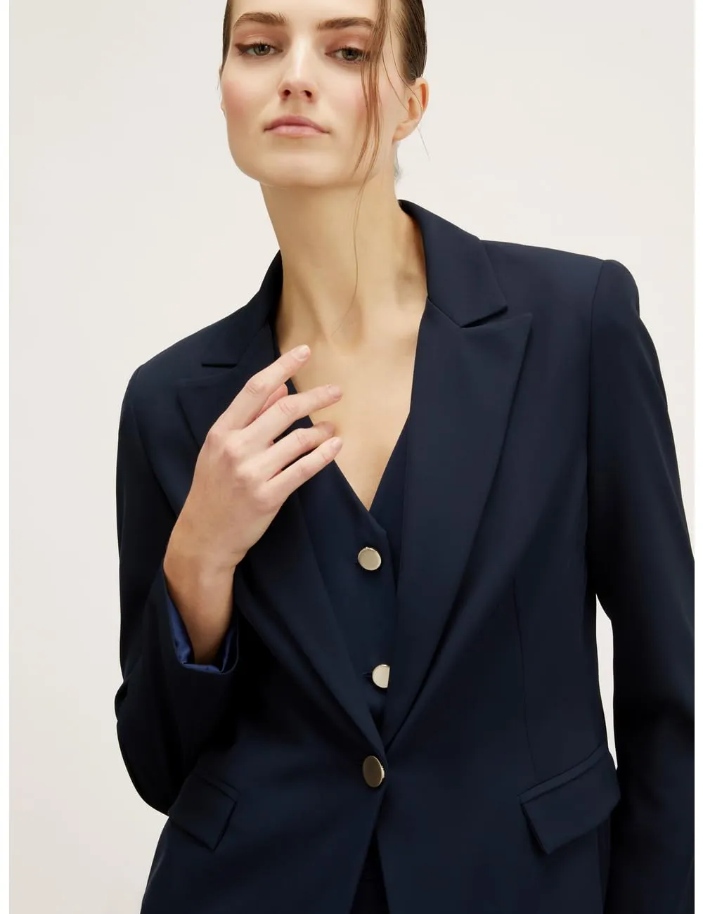 Motivi Blazer einreihig mit Knopf Damen fließend