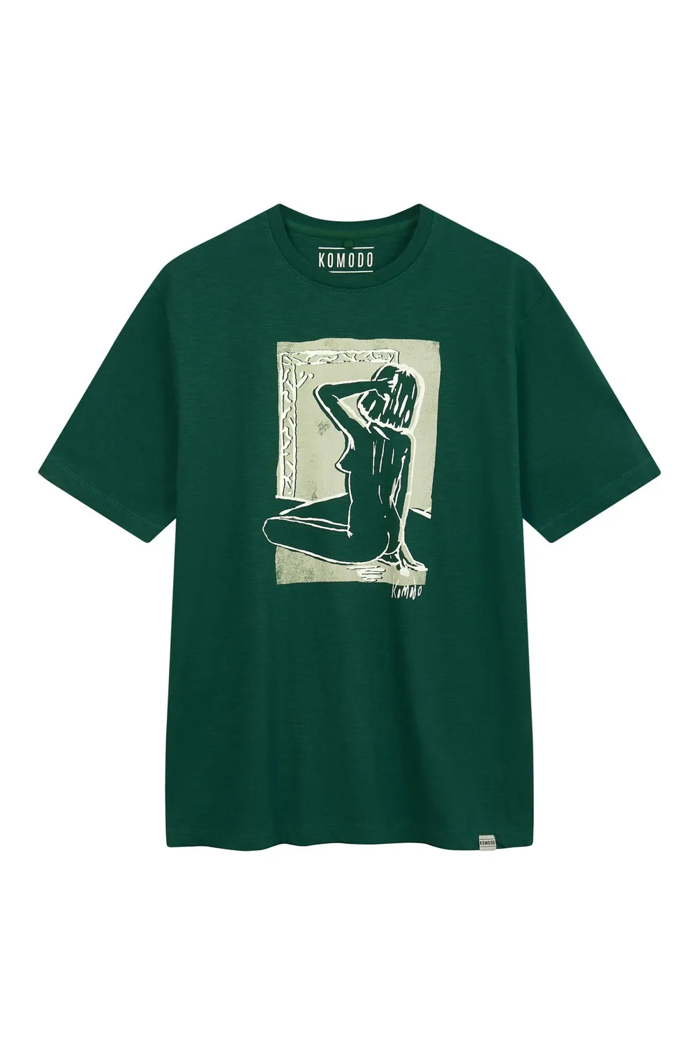 KOMODO CHEEKY T-Shirt Teal Herren L Bio-Baumwolle