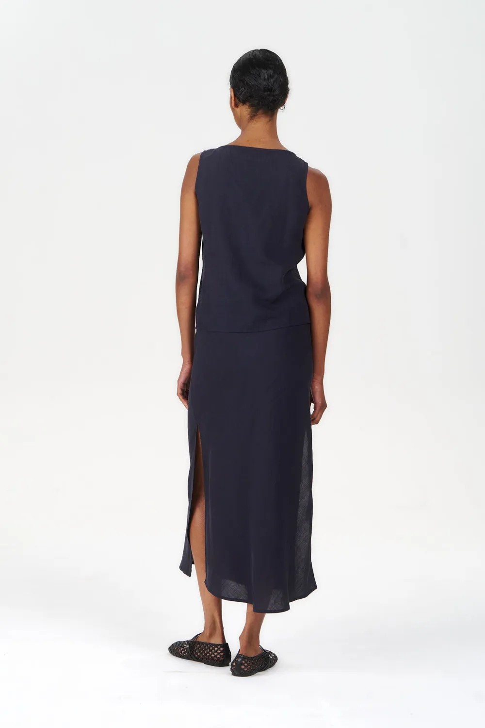 KOMODO ZIZI Top Navy Tencel-Leinen atmungsaktiv