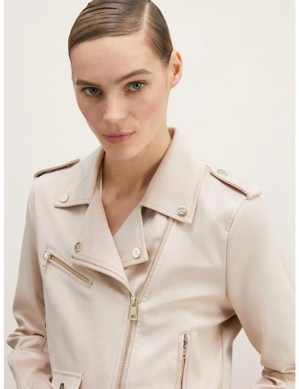 Motivi Bikerjacke Wildleder-Effekt mit Gurt