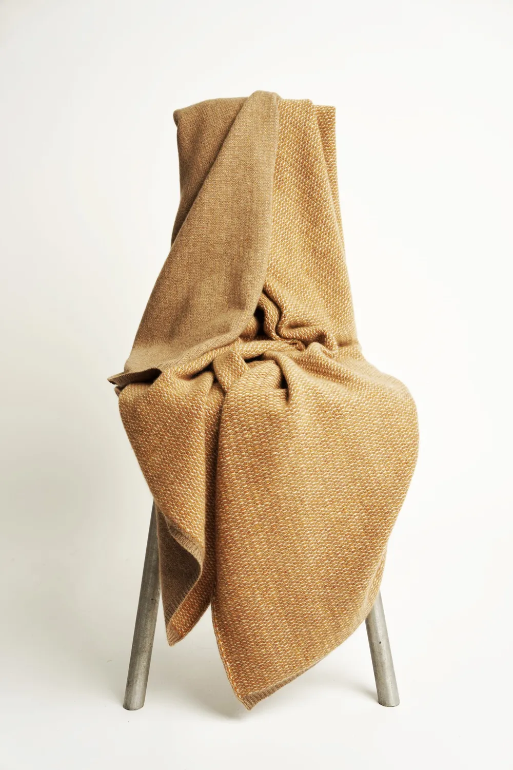 Oyuna Quadro Throw Decke Honey Taupe Karo-Strick