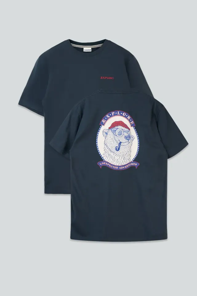 LAKOR Ice Bear Adventure T-Shirt Blueberry Bio-Baumwolle
