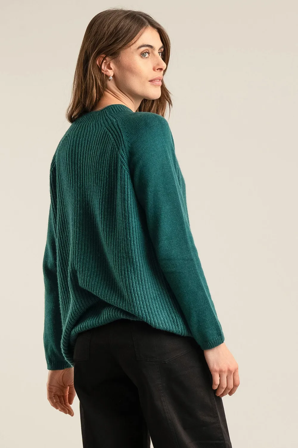 KOMODO KATTY Pullover Ivy Green Merino reine Wolle