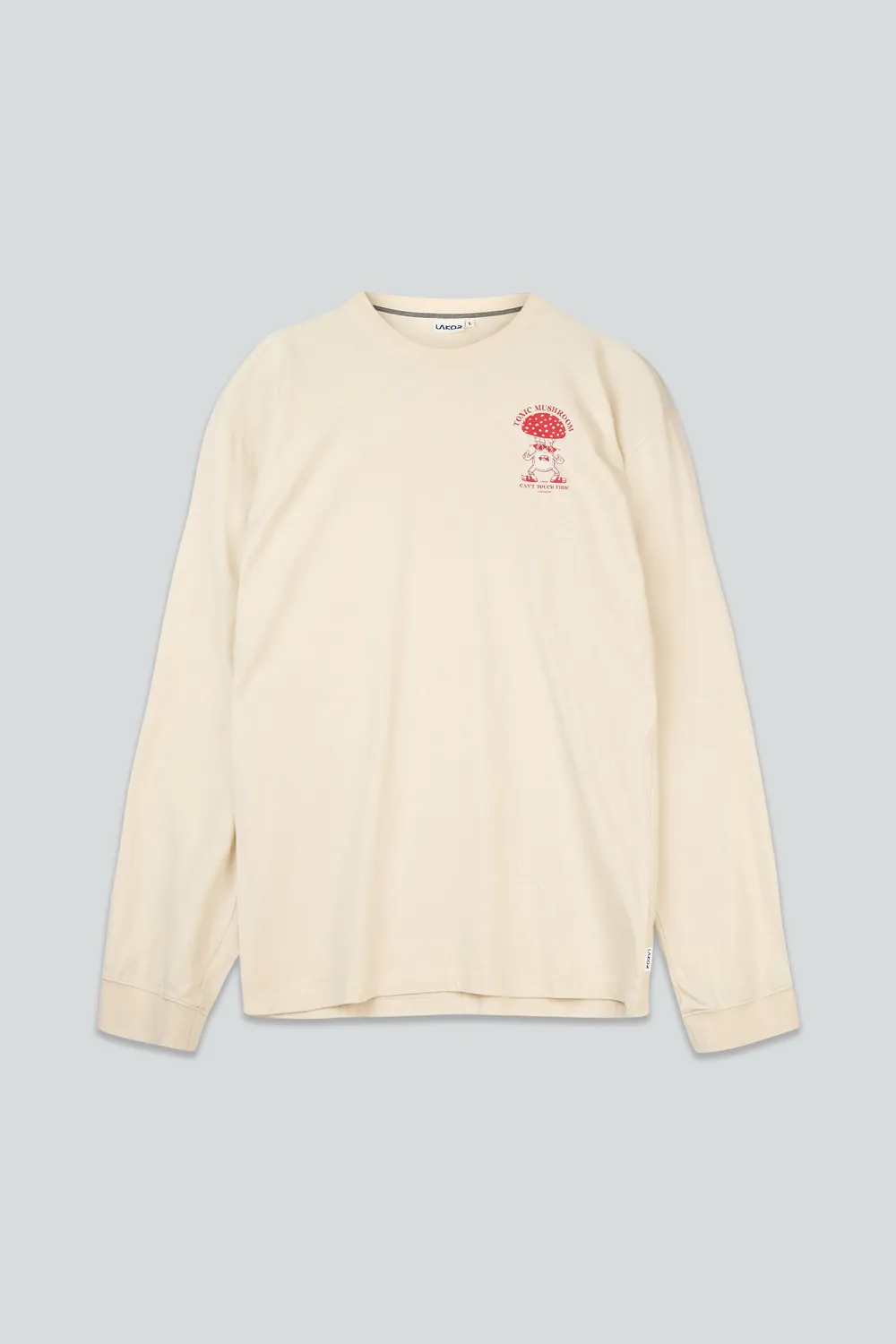 LAKOR Toxic Mushroom Boxfit LS T-Shirt Rainy Day Bio-Baumwolle