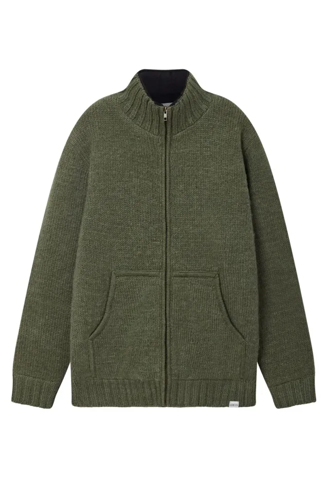 Komodo Bunji Jacke Khaki aus Lammwolle Herren
