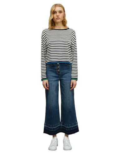 Motivi Strickpullover U-Boot-Ausschnitt gestreift