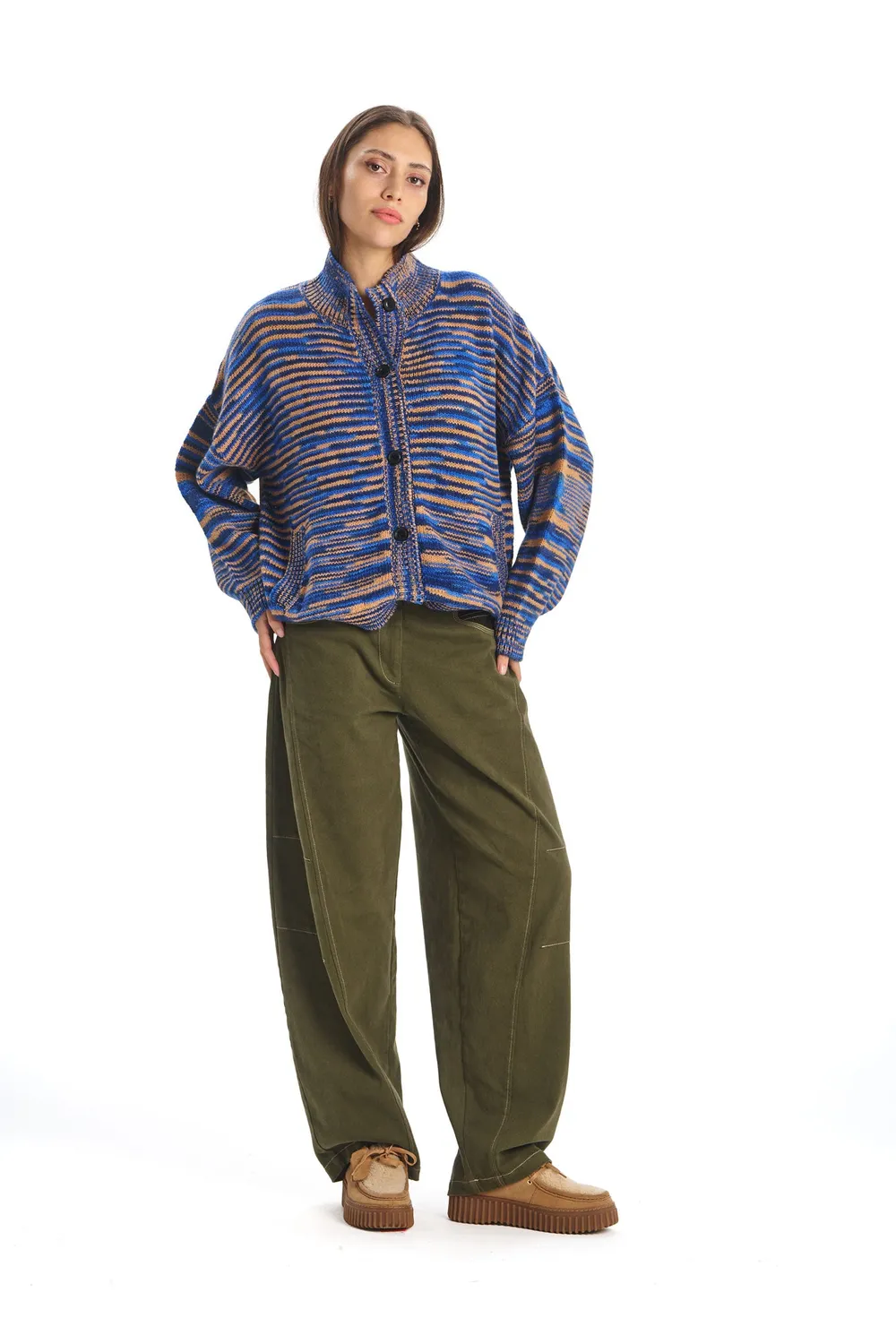 Komodo Clara Cardigan Strickjacke Blau Lammwolle