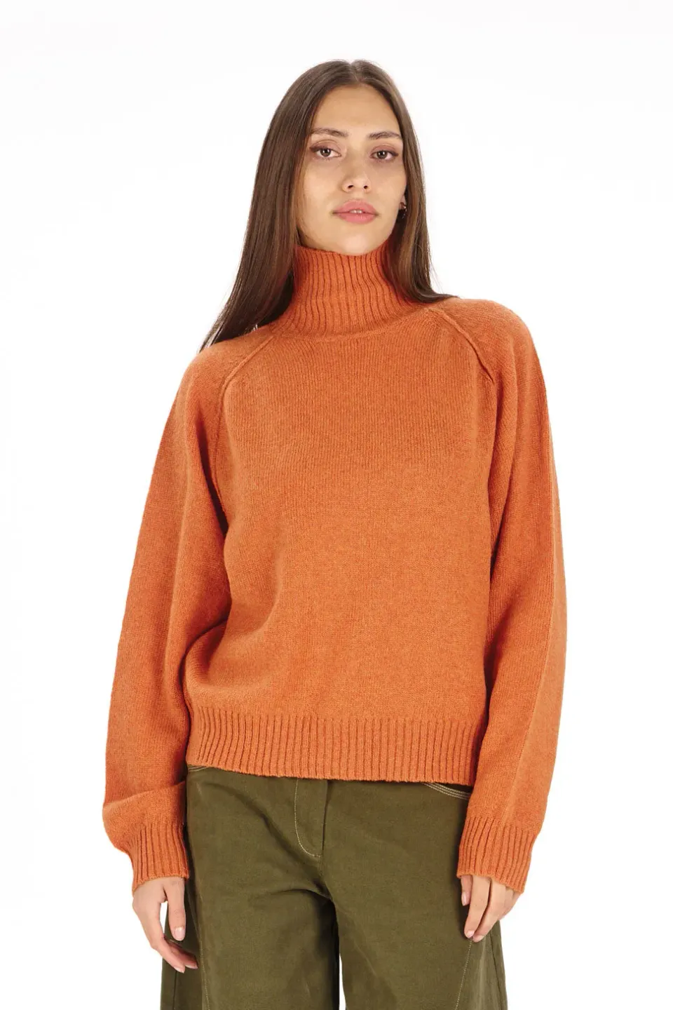 Komodo Millie Pullover Orange Merinowolle