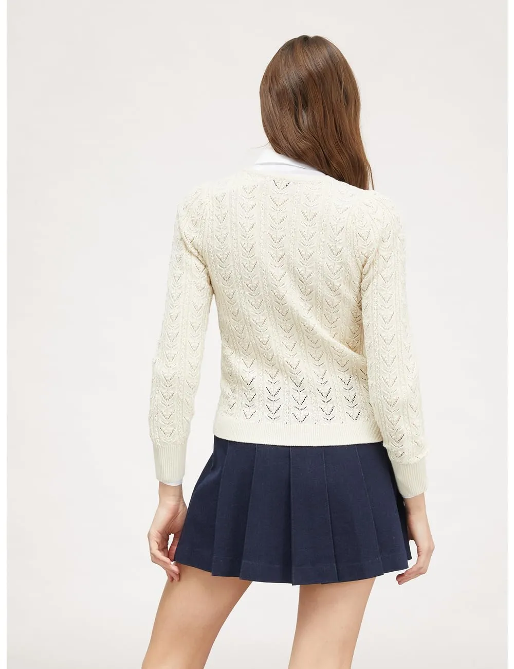 Motivi Cardigan Damen kurz mit Lochmuster