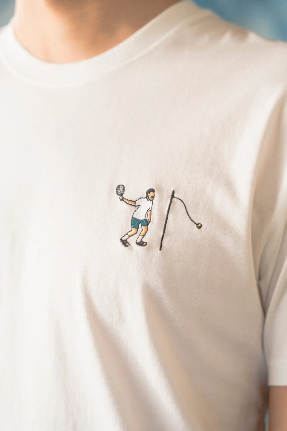 LAKOR Mini Tennis Player T-Shirt Star White Bio-Baumwolle