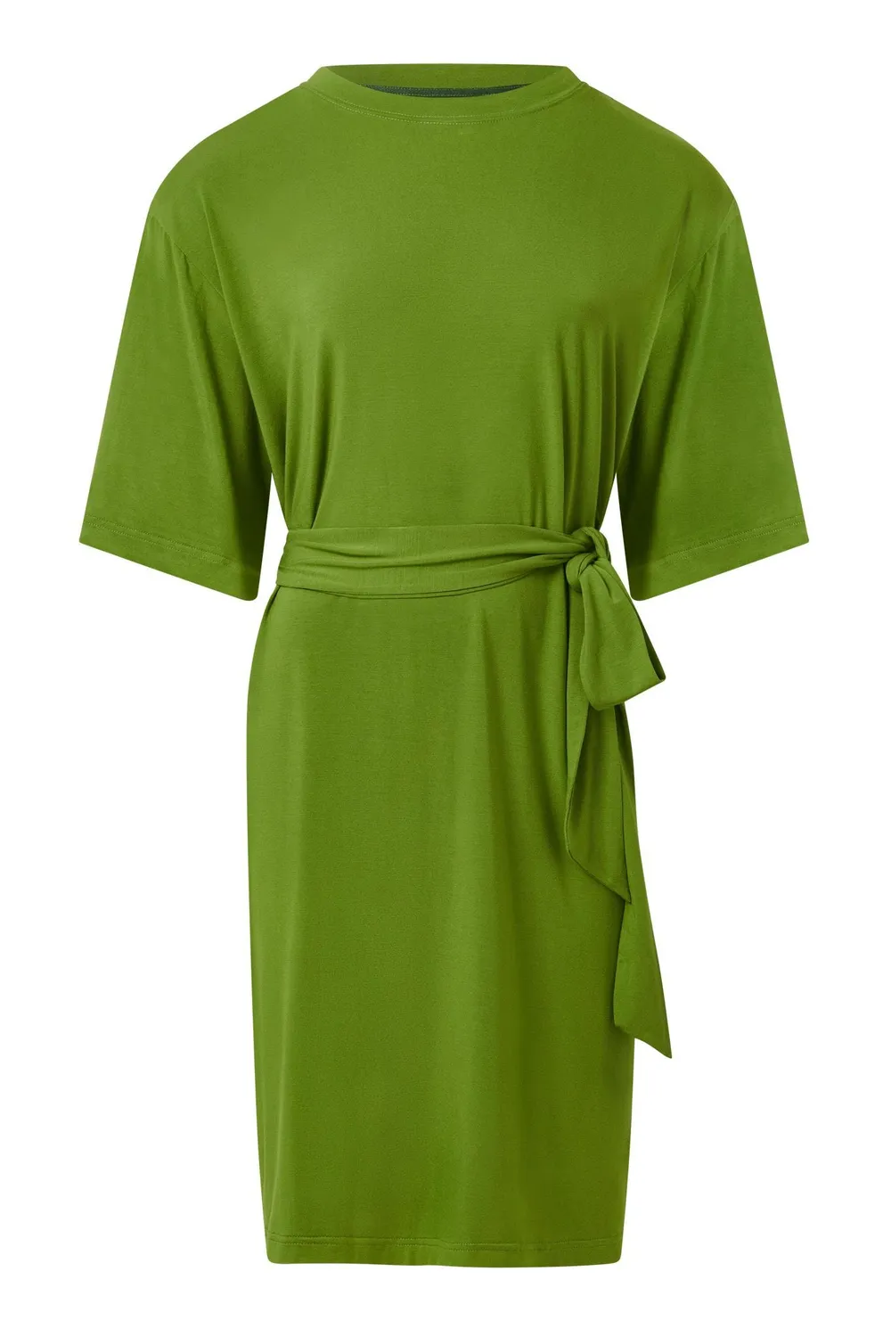 KOMODO SADIE Kleid Grün Modal-Jersey mit Gürtel