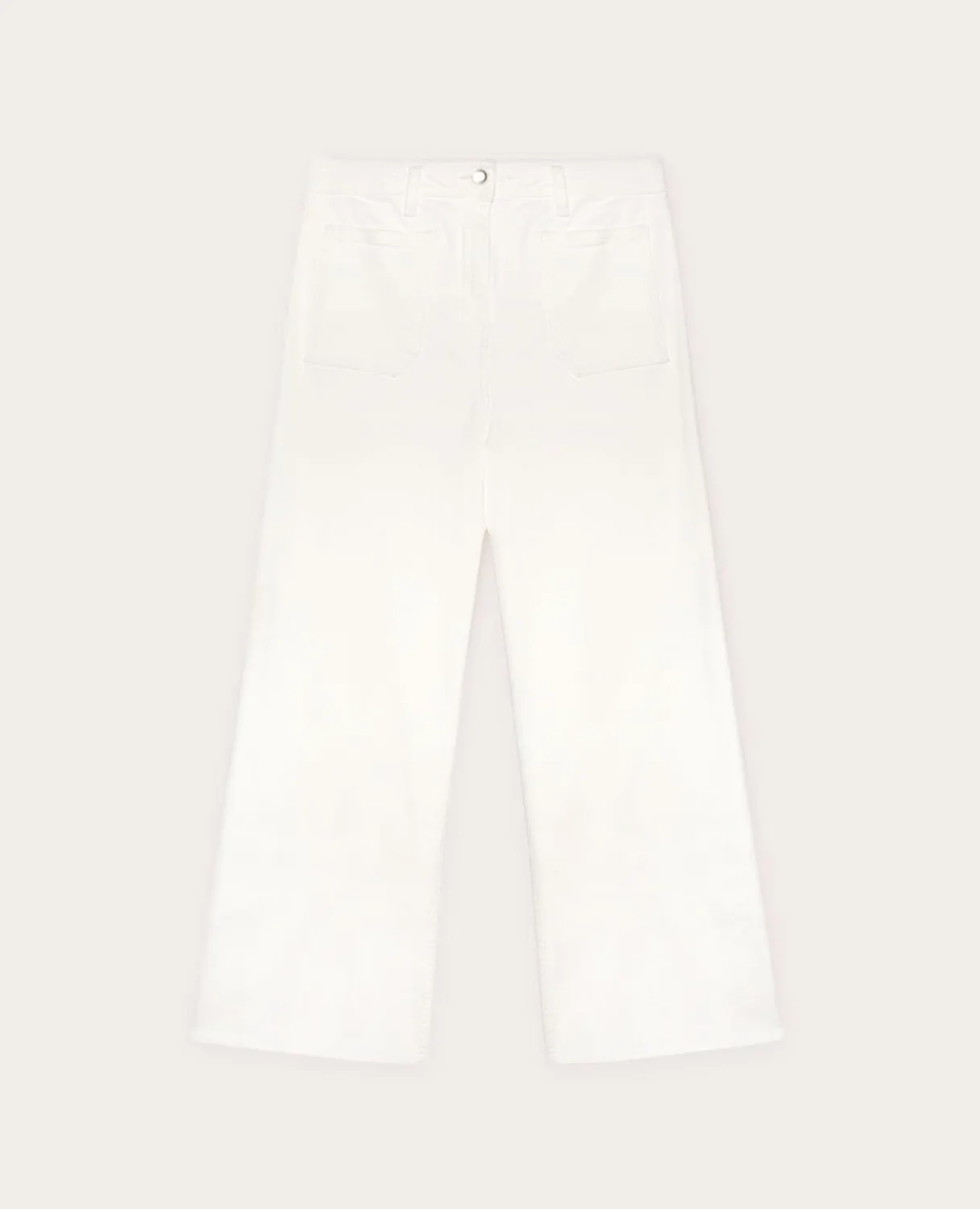 Motivi Cropped-Hose Fransensaum Baumwolle High Waist