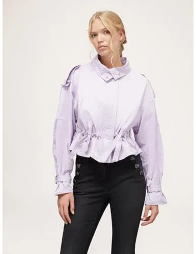 motivi kurze Windjacke S schwarz Tunnelzug Stehkragen