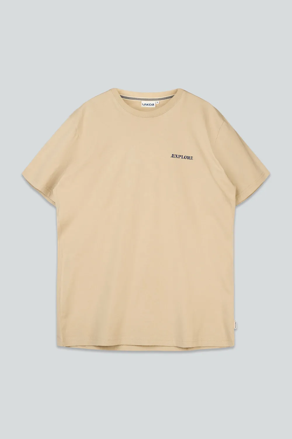 LAKOR Bear Inn T-Shirt White Pepper Bio-Baumwolle