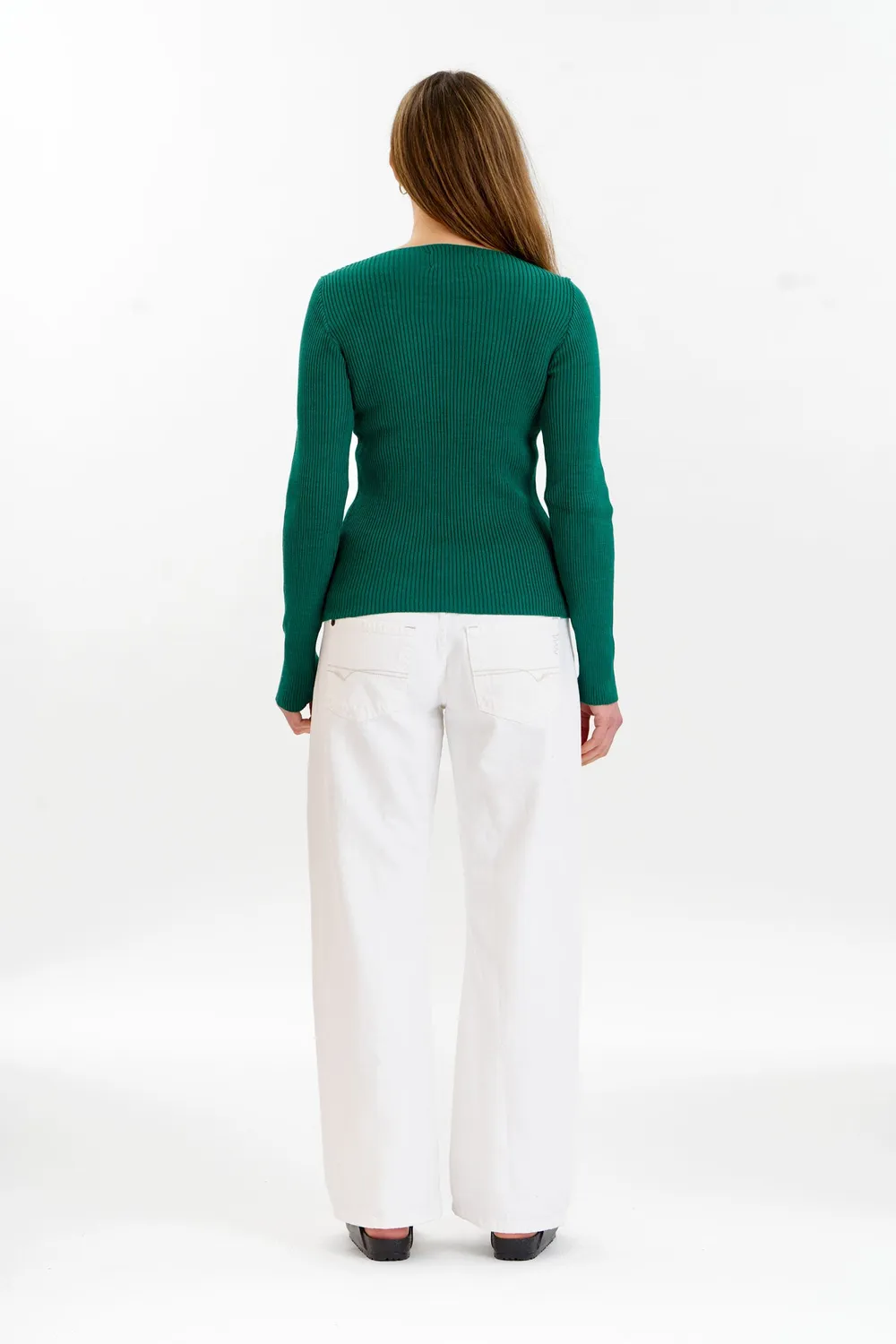 Komodo Wasabi Stricktop Grün Bio-Baumwolle Rippstrick