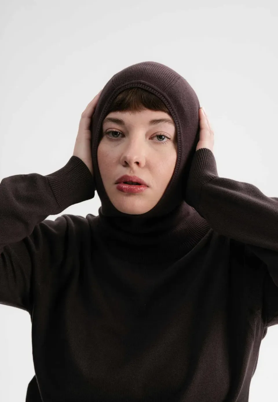 MELA CHARVI Balaklava schwarz aus Bio-Baumwolle